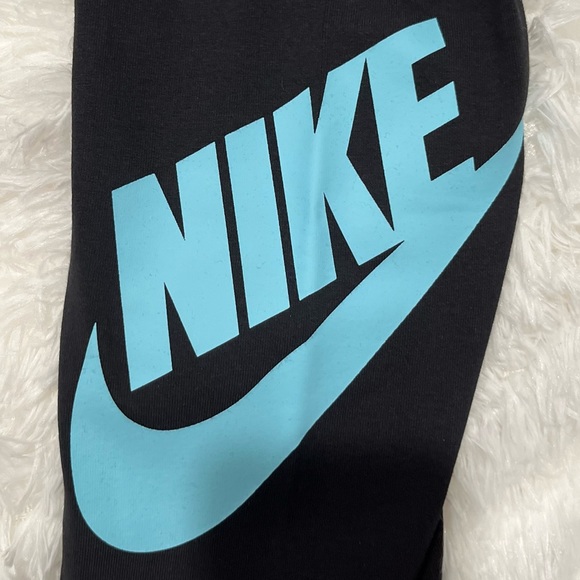 Plus Size Women's Essential High-Rise Leggings Black / Copa Blue 3X - Picture 6 of 10